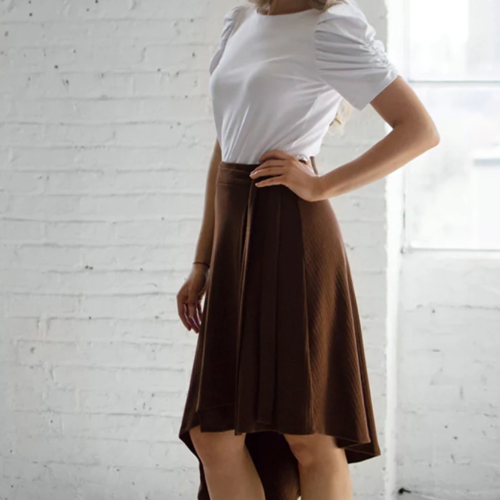 Tamara Rib Knit Wrap Skirt